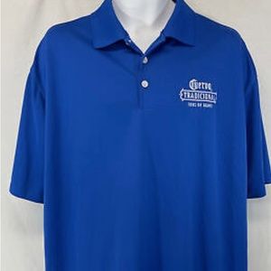 Men's Nike Golf Dri-Fit Cuervo Traditional 100% De Agave SS Polo Shirt Blue XXL